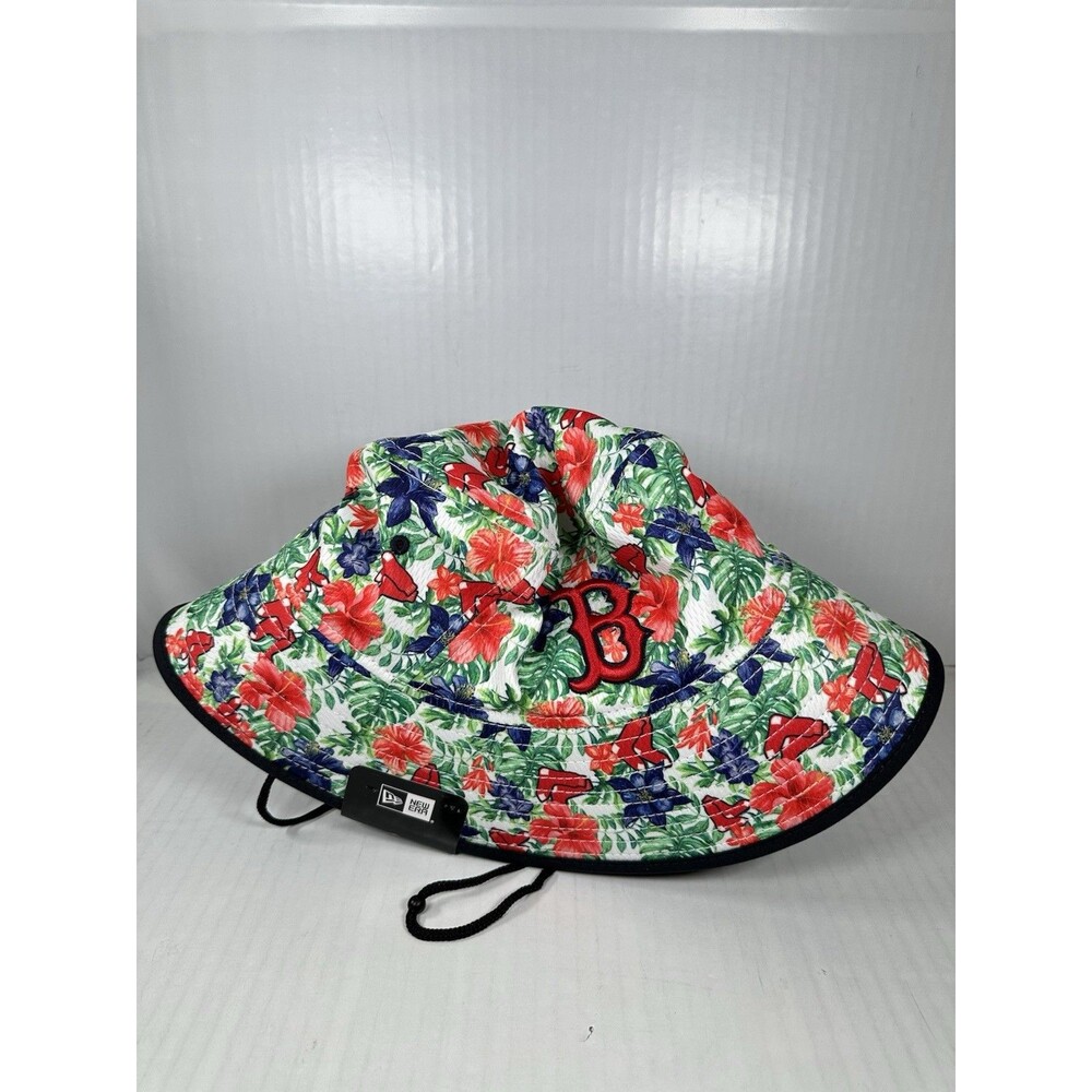 New Era Boston Red Sox Floral Bucket Hat Cap Baseball MLB One Size NWT